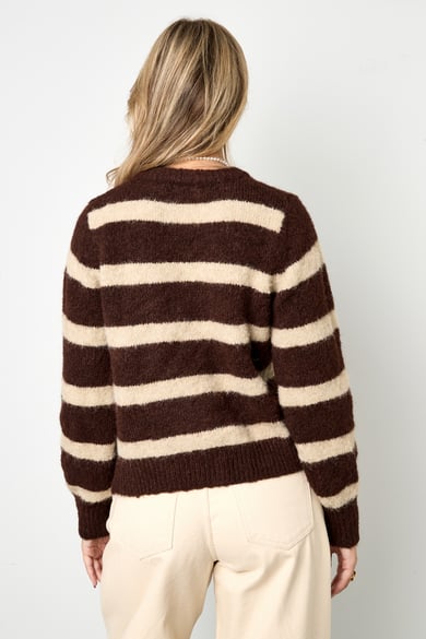 Polyester fiber (polyester) Knit cardigan Stripes Casual Fall/Winter  Clothes h5 Picture6